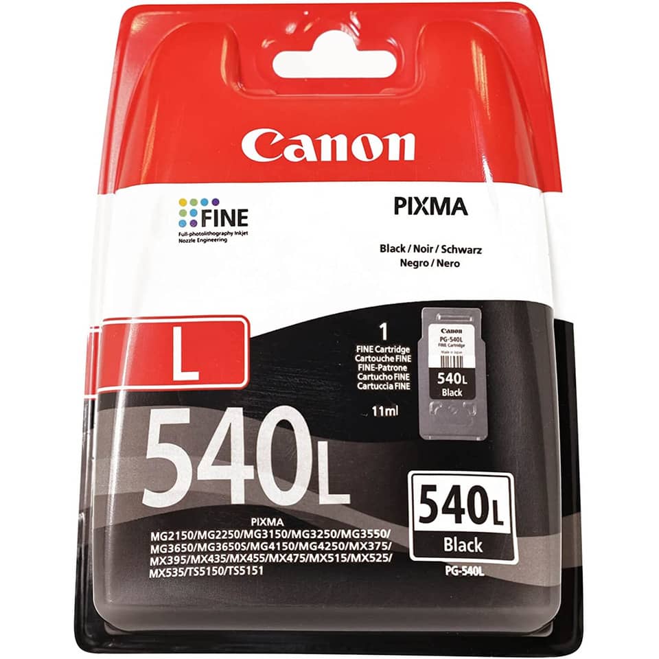 Tintenpatrone, 540L, Canon, Pigmenttinte, PG-540L