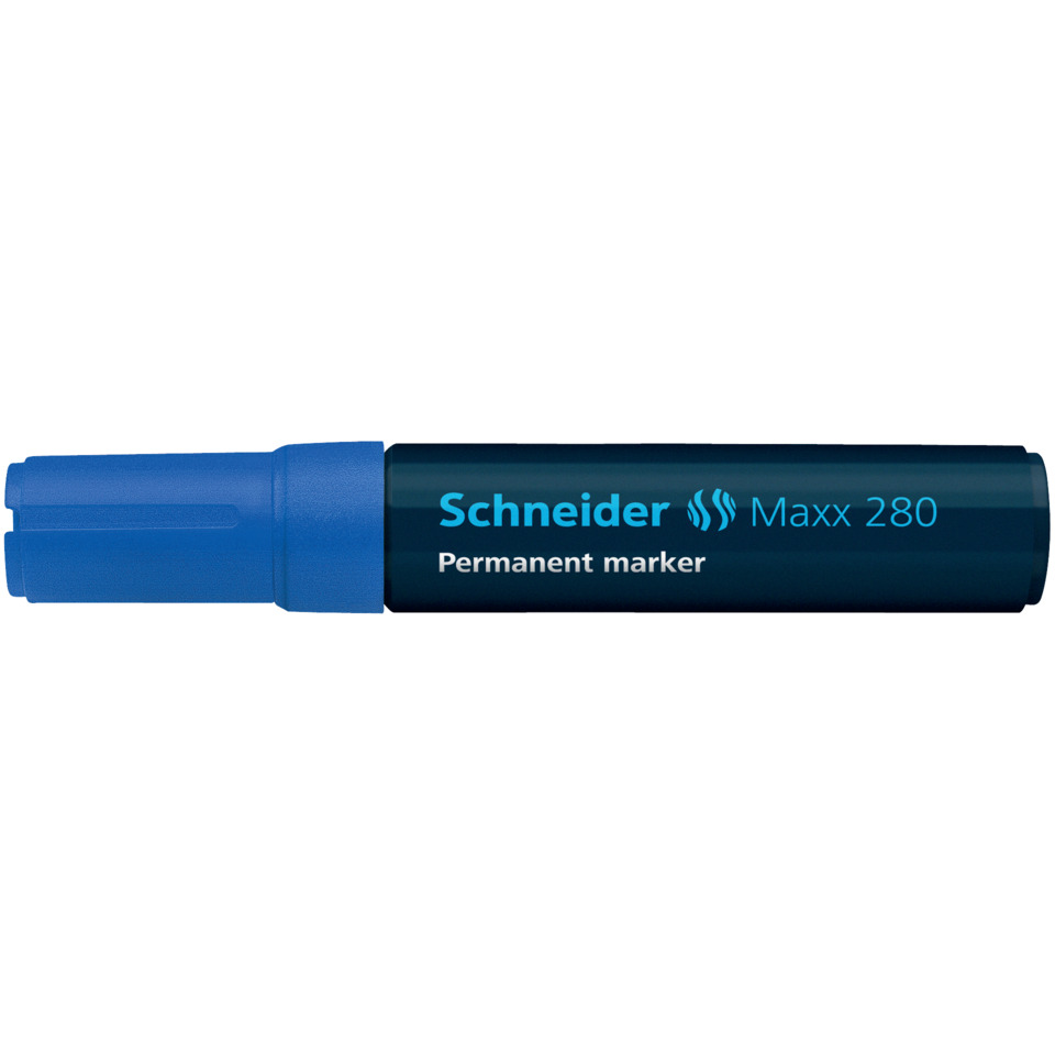 Permanentmarker, Schneidertip, Blauer Marker, Schneider, Maxx 280