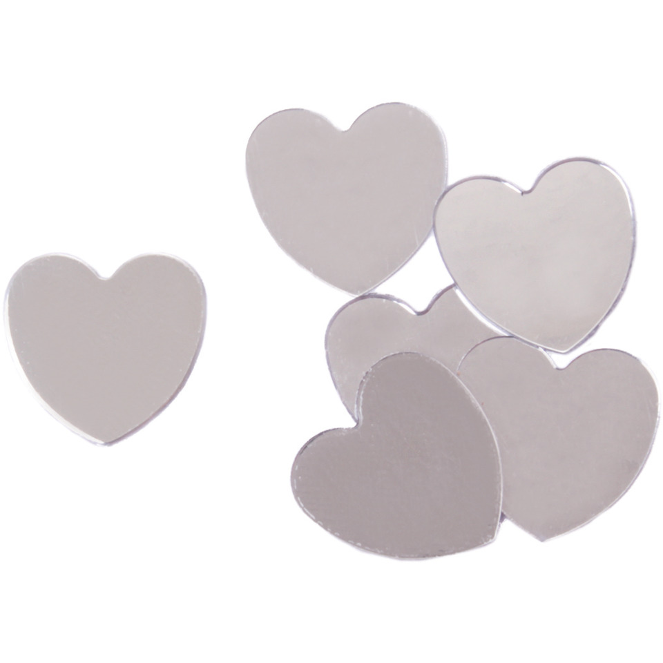 Herzformen, metallische Herzen, silberne Herzen, Bastelverzierung, Valentinsdeko