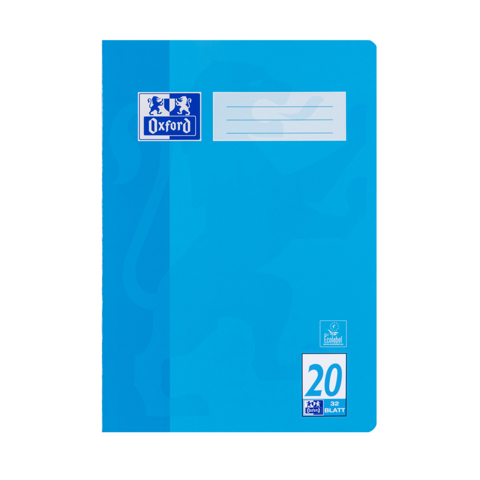 Notizblock, Schulheft, Spiraldossier, Oxford, blau