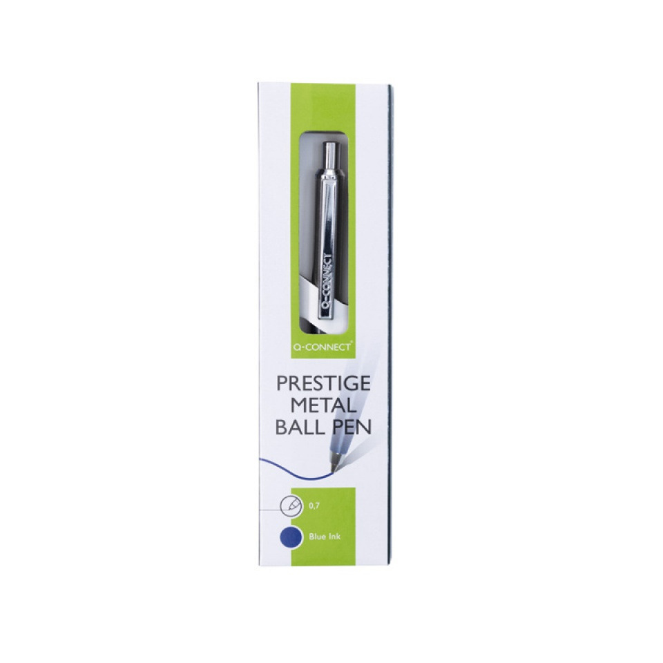 Prestige Ballstift, Metallstift, Blaue Tinte, 0.7, Q-Connect