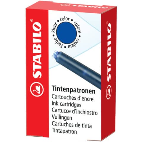 Tintenpatronen beYou!, königsblau, Faltschachtel mit 6 Patronen STABILO 5/0-041