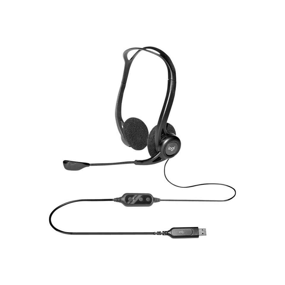 Headset, Over-Ear, USB-C, Mikrofon, Logi