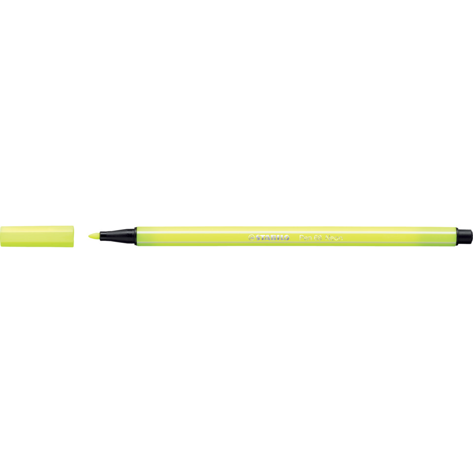 Highlighter, Marker, Neon gelb, Spitzkassette?, Stabilo Pen 68
