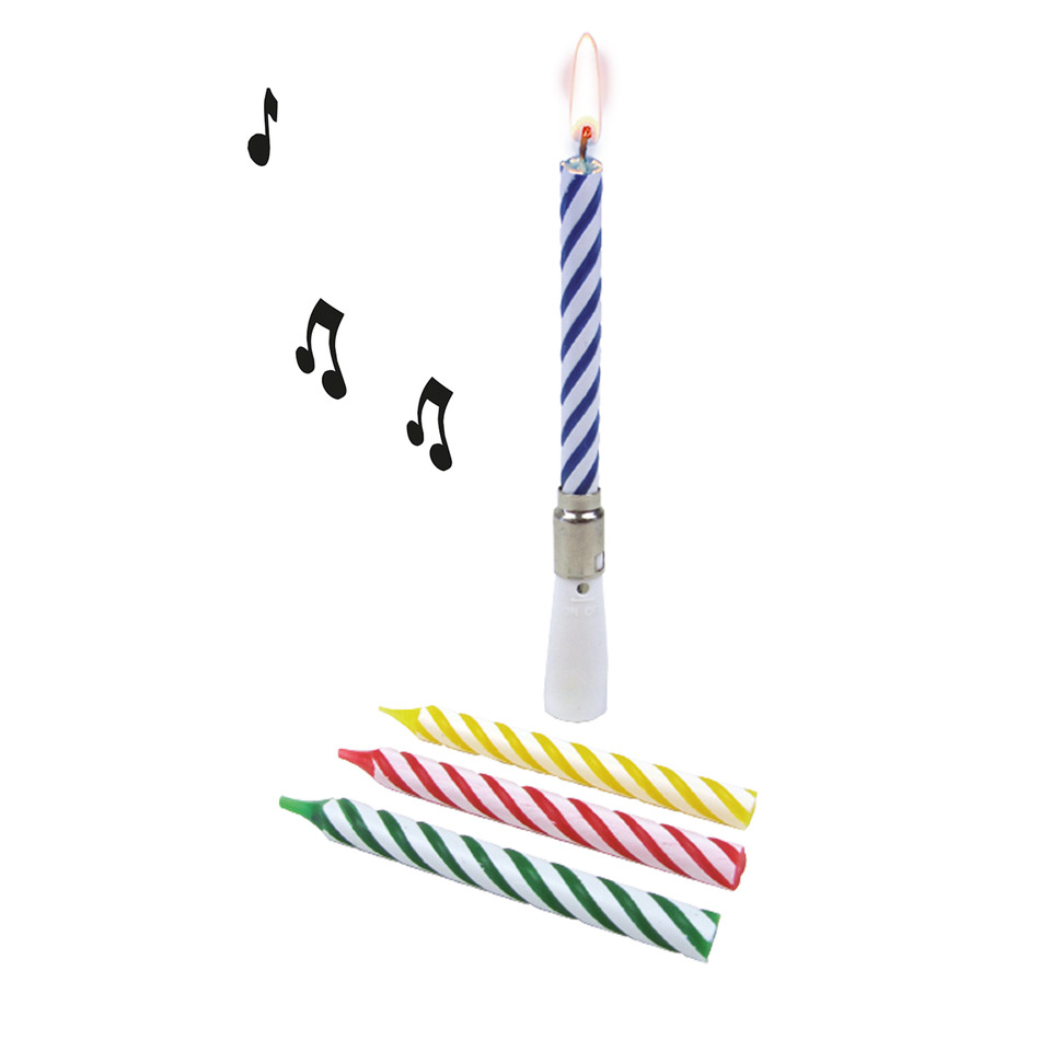 Geburtstag Kerze, gestreifte Kerze, blaue Kerze, ziehkerze, Kerzen-Set