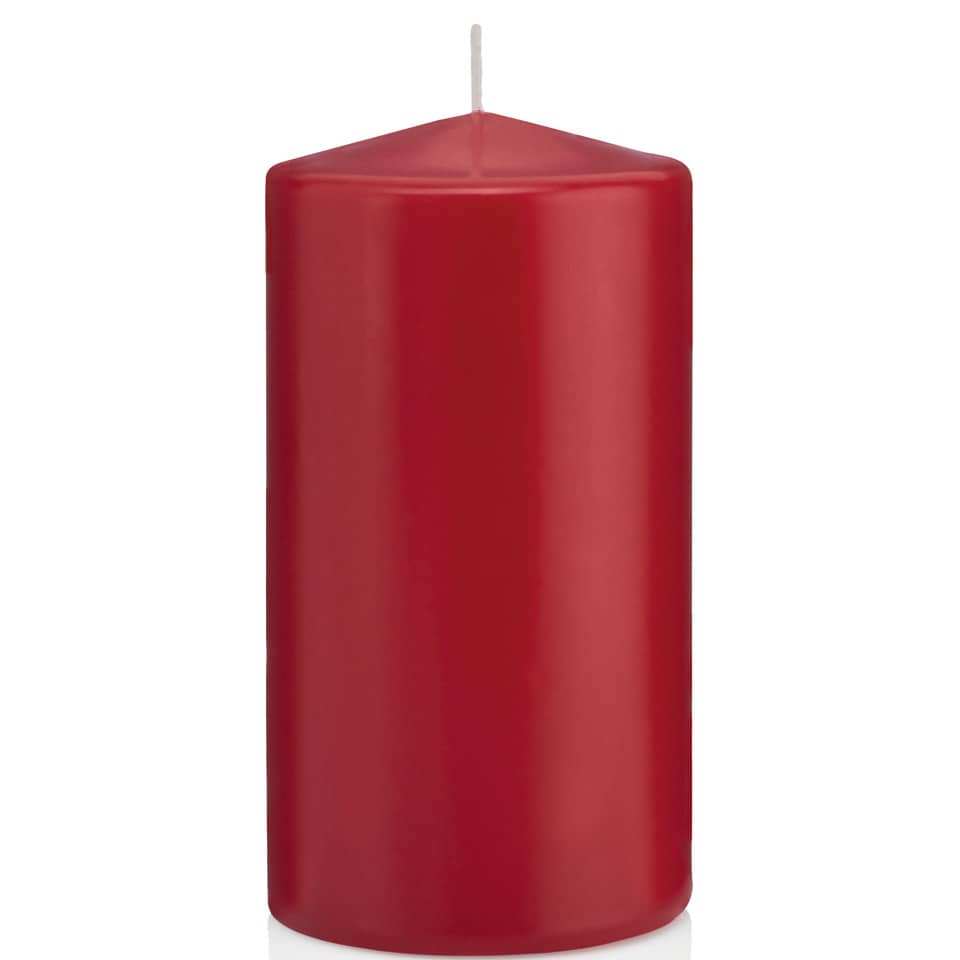 Kegelkerze, Brennzeit, rote Kerze, Rundform, Stumpfe Oberseite