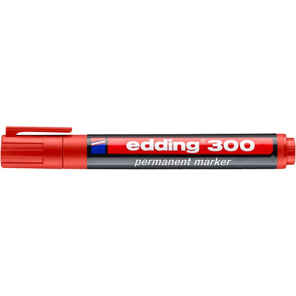 Marker, Permanentmarker, Rot, Filzstift, Edding 300,  Permanentmarker, Marker, Rot, Edding 300, Feinlinier