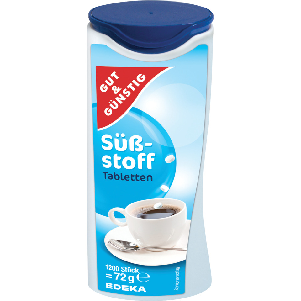 Süßstoff, Tabletten, Kaffee, Pulverersatz, 1200 Stück