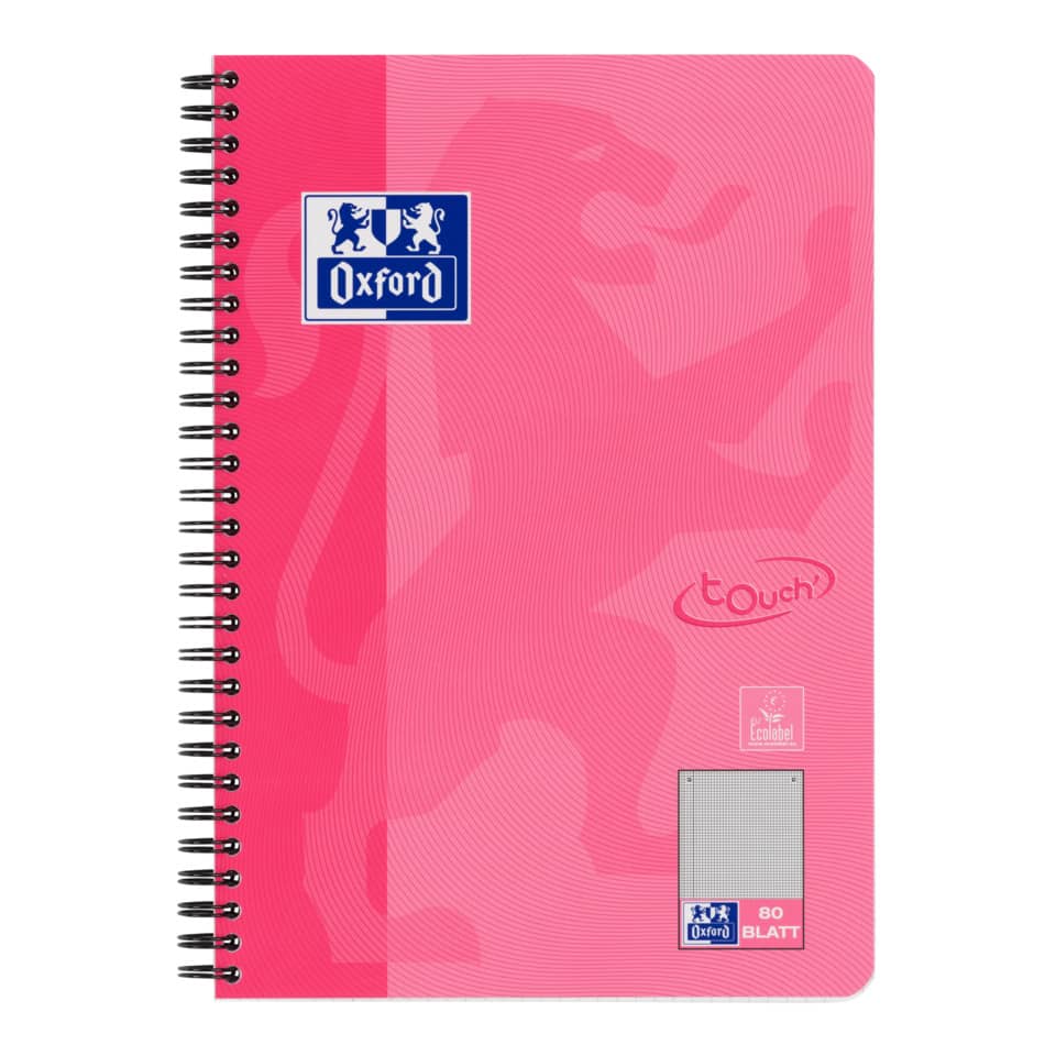 Notebook, Spiralbindung, Oxford, pink, 80 Seiten