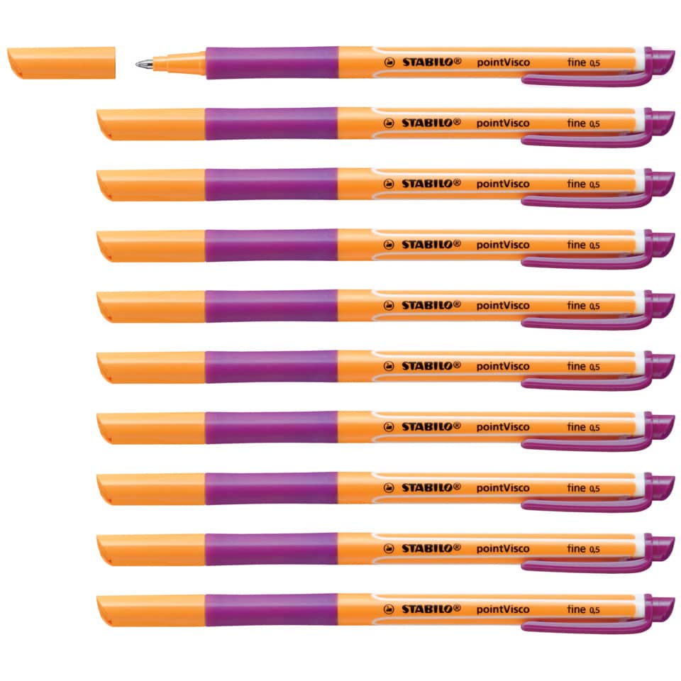 textmarker, markern, stabilo, orange, pink-purple