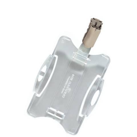 Ausweiskartenhalter mit Metallclip, Kunststoff, 85x54mm, 25 Stück, transparent DURABLE 8118 19