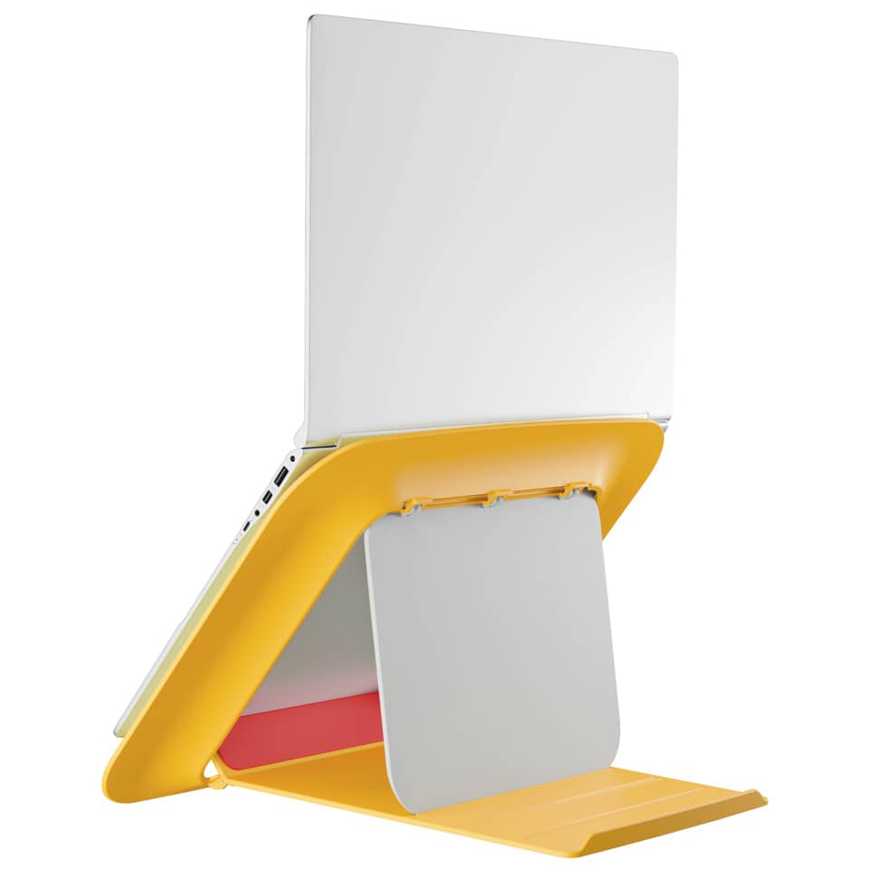 Laptop-Ständer, Verstellbarer Ständer, Gelb, Faltbar, Schlankes Design