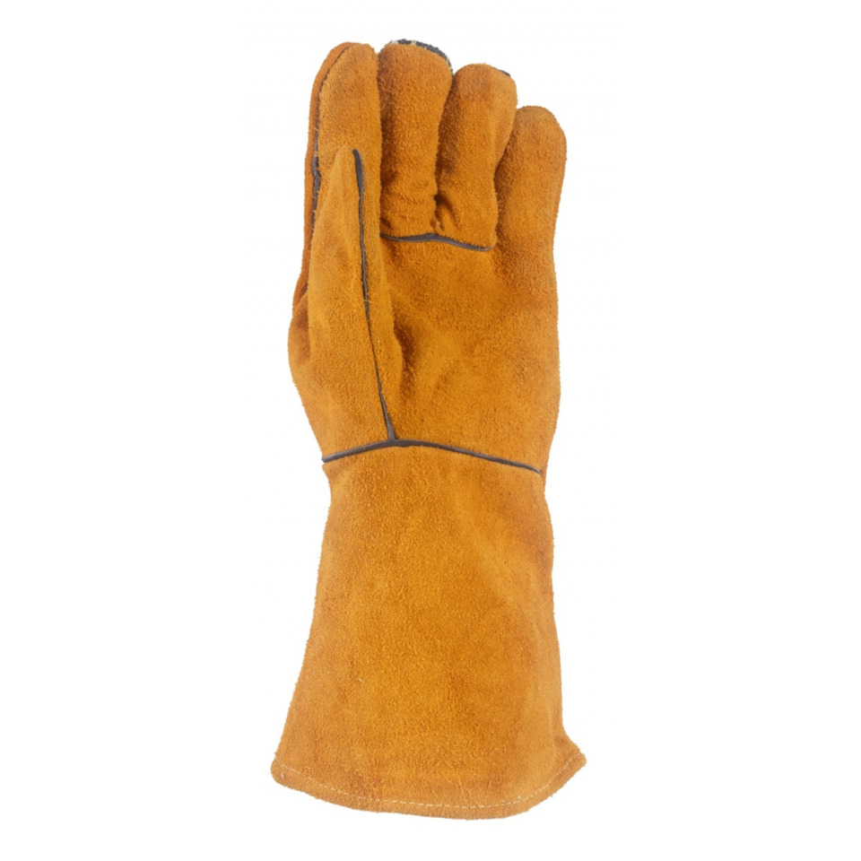 lederhandschuh, schweißhandschuh, arbeiten handschuh, orange, naht