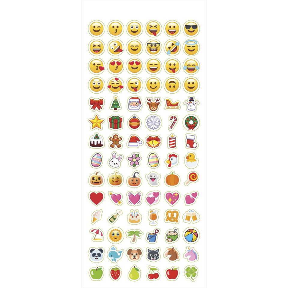 Emoji, Sticker sheet, Seasonal icons, Holiday stickers, Decorative icons