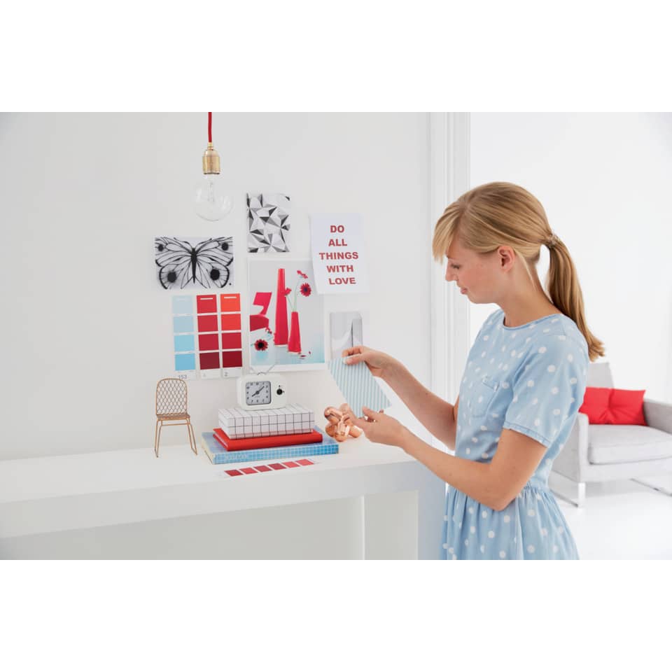 Deko-Set, Moodboard, Schreibtisch-Accessoires, Farbmuster, Papierkarten