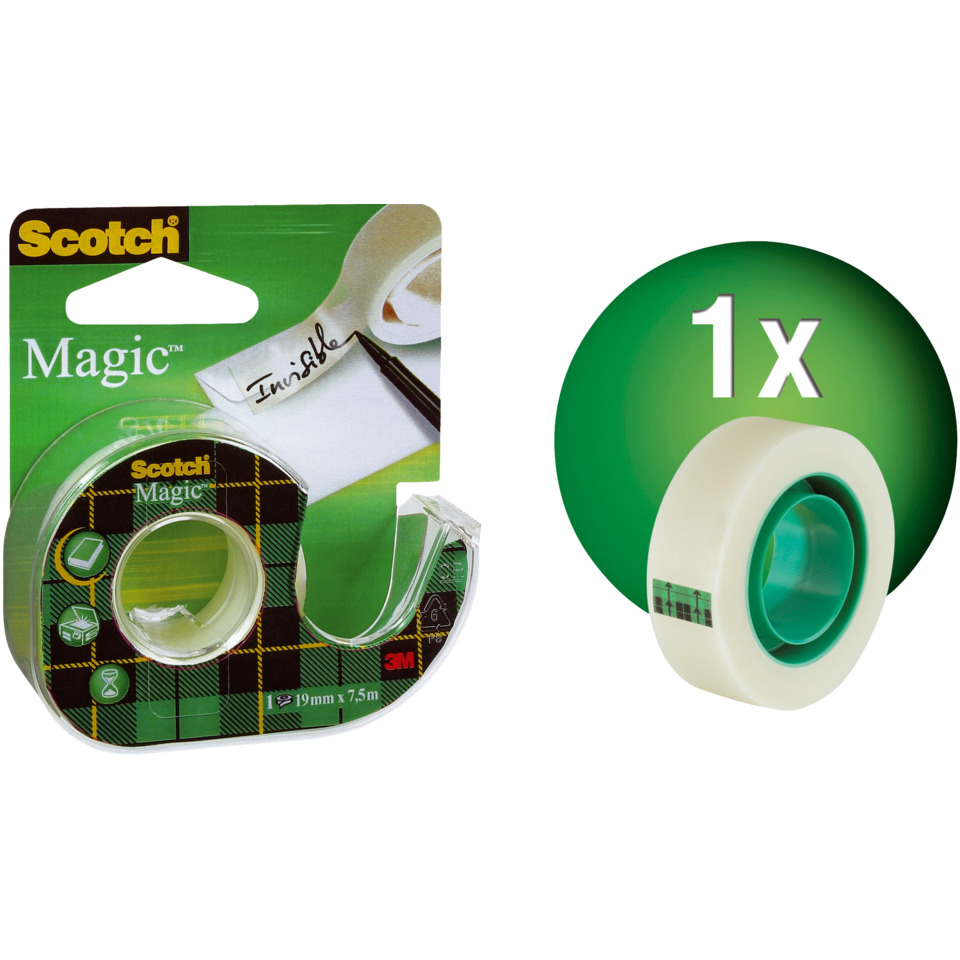 Klebeband, Masking Tape, Transparent, Schwarz-Weiß Muster, 3M Scotch Magic