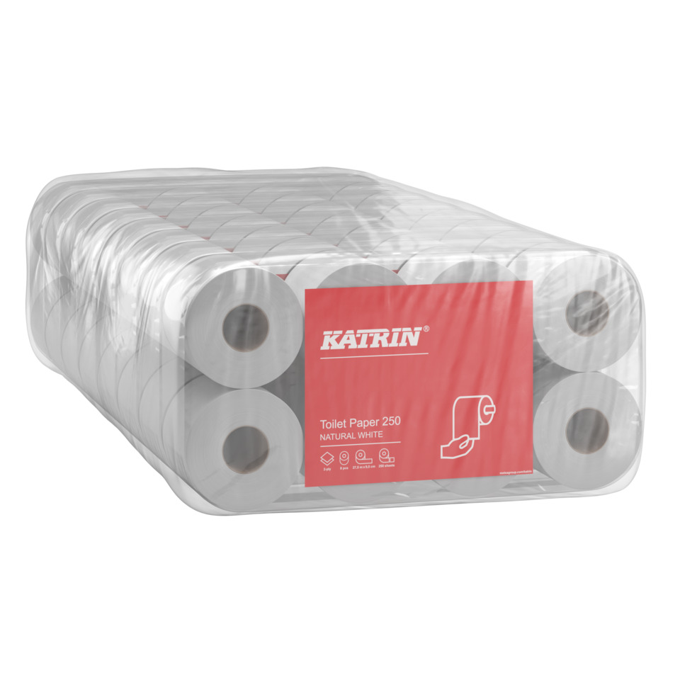 Toilettepapier, Weiß, Rollen, Packung, Katrin