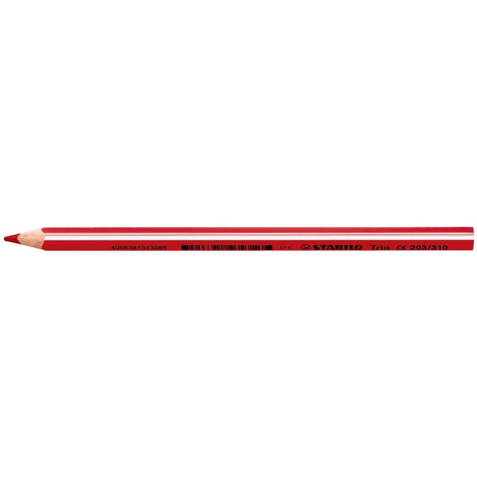 Bleistift, Roter Bleistift, Holzbleistift, Schwarz-rot Streifen, Trio Stift