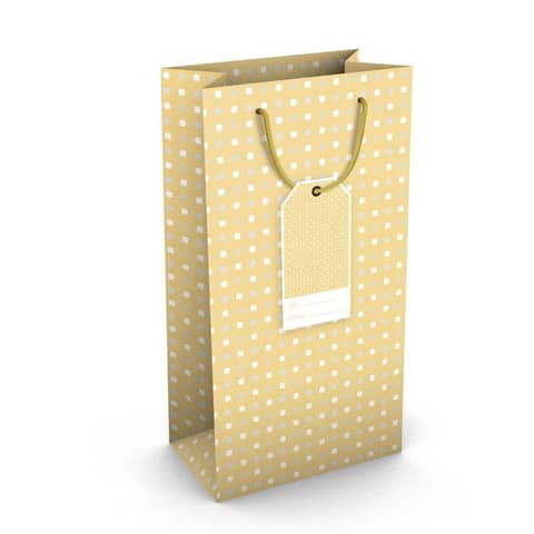 Weihnachts-Geschenktragetasche Goldmuster, 21 x 11 x 6,5 cm  224-504 TP