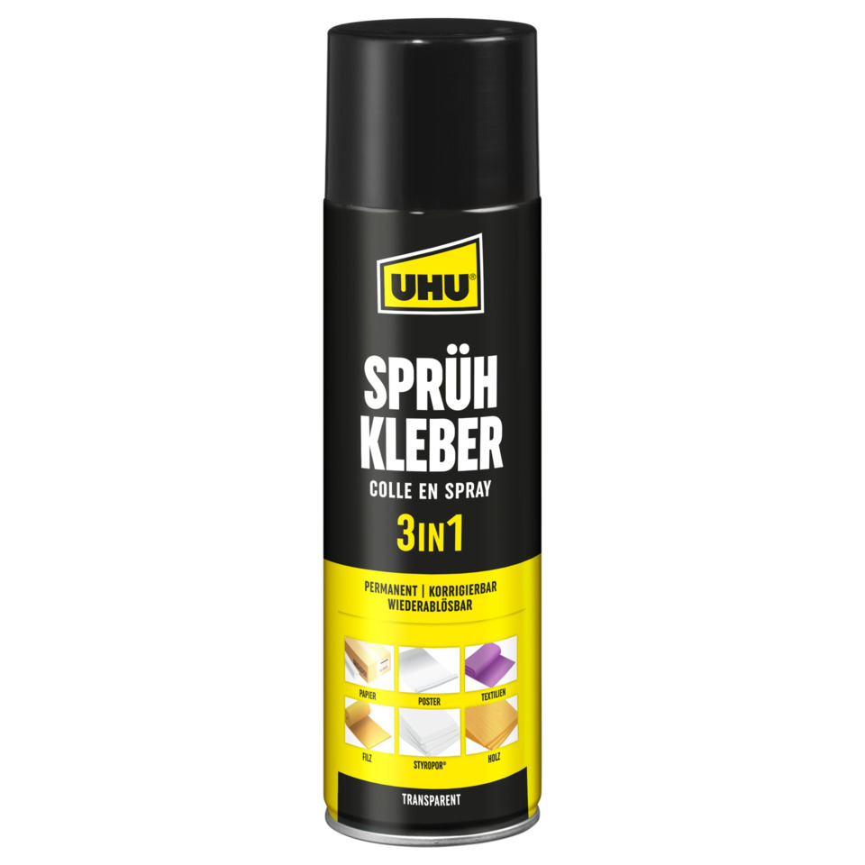 Sprühkleber, Klebstoff, 3in1, Permanent, Wiederablösbar