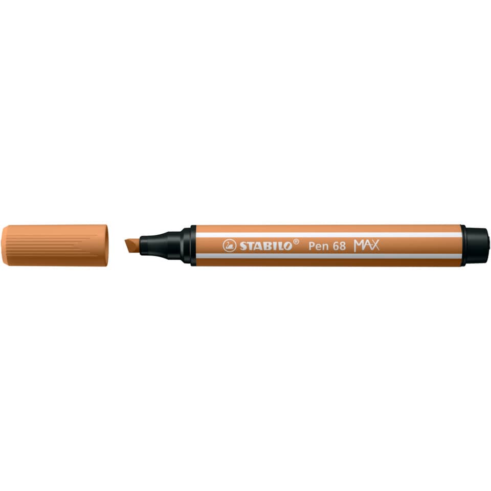 Marker, Permanentmarker, Orangene Farbe, Sichelspitze, Pen 68