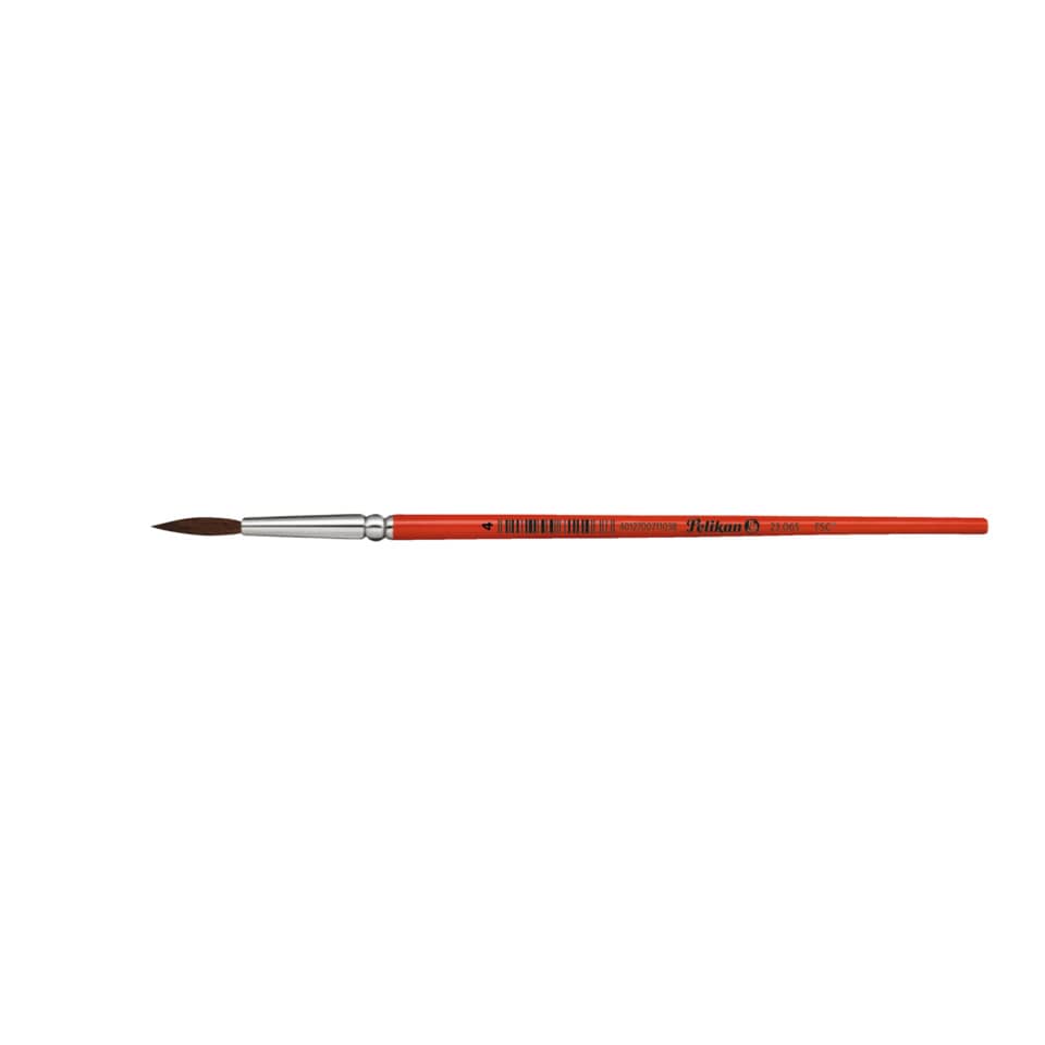 Pinsel, Acrylpinsel, Roter Stiel, Kunstpinsel, Flachpinsel