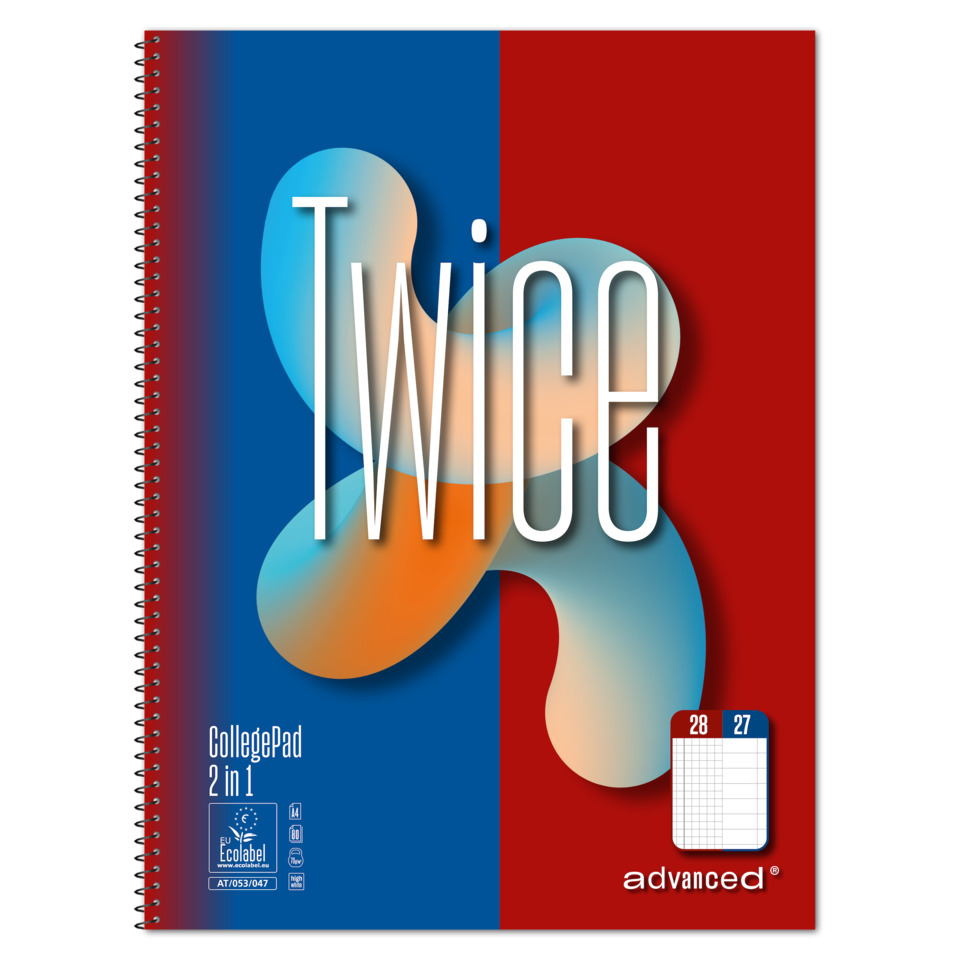 Notebook, Spiralbindung, Collegepad, 2 in 1, A5