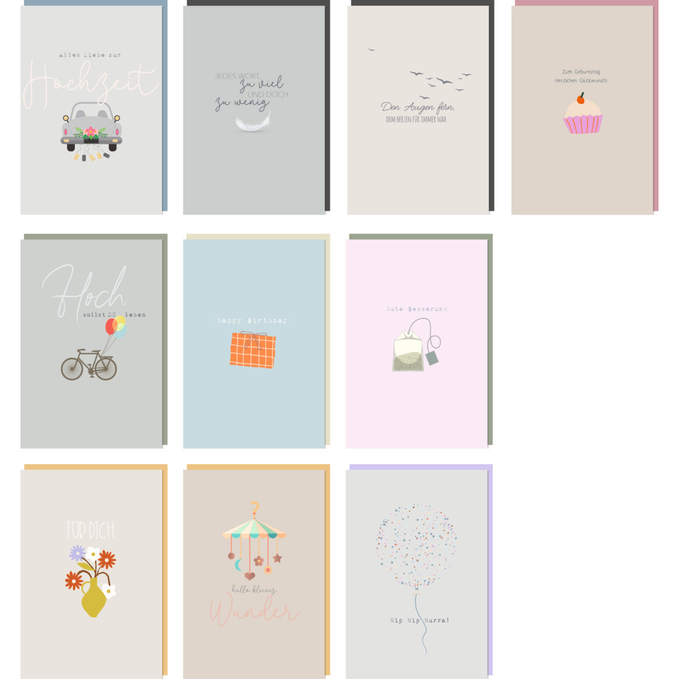 Grußkarten, Hochzeit, Geburtstag, Geschenk, Dekor