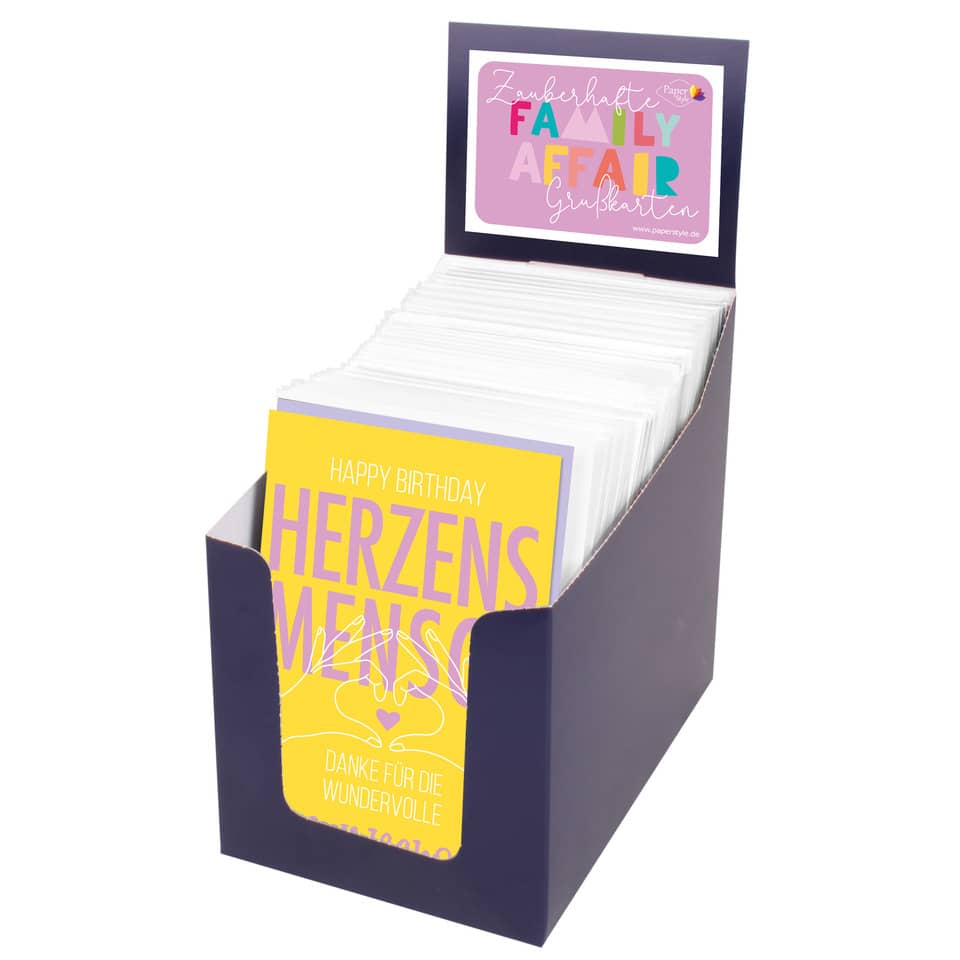 Geburtstagskarte Family Affair, 50er Box, sortiert PAPER STYLE 51-0254