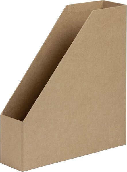 Stehsammler Pur, DIN A4, stabiler Graukarton mit recycelbarem Kraftpapier überzogen, zur Aufbewahrung, natur