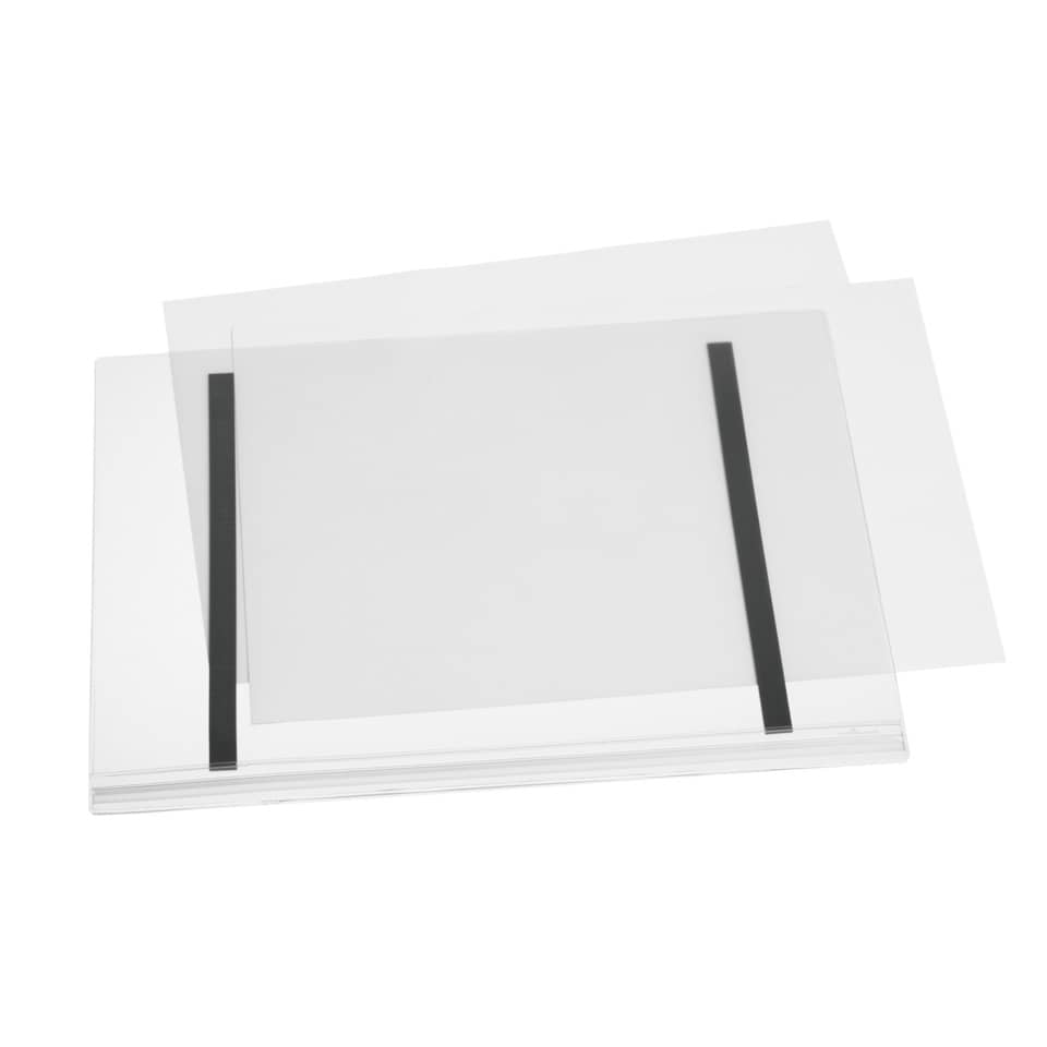 Sichtschutzfolie, Glasplatte, Transparente Folie, Schwarzband, Displayhalterung