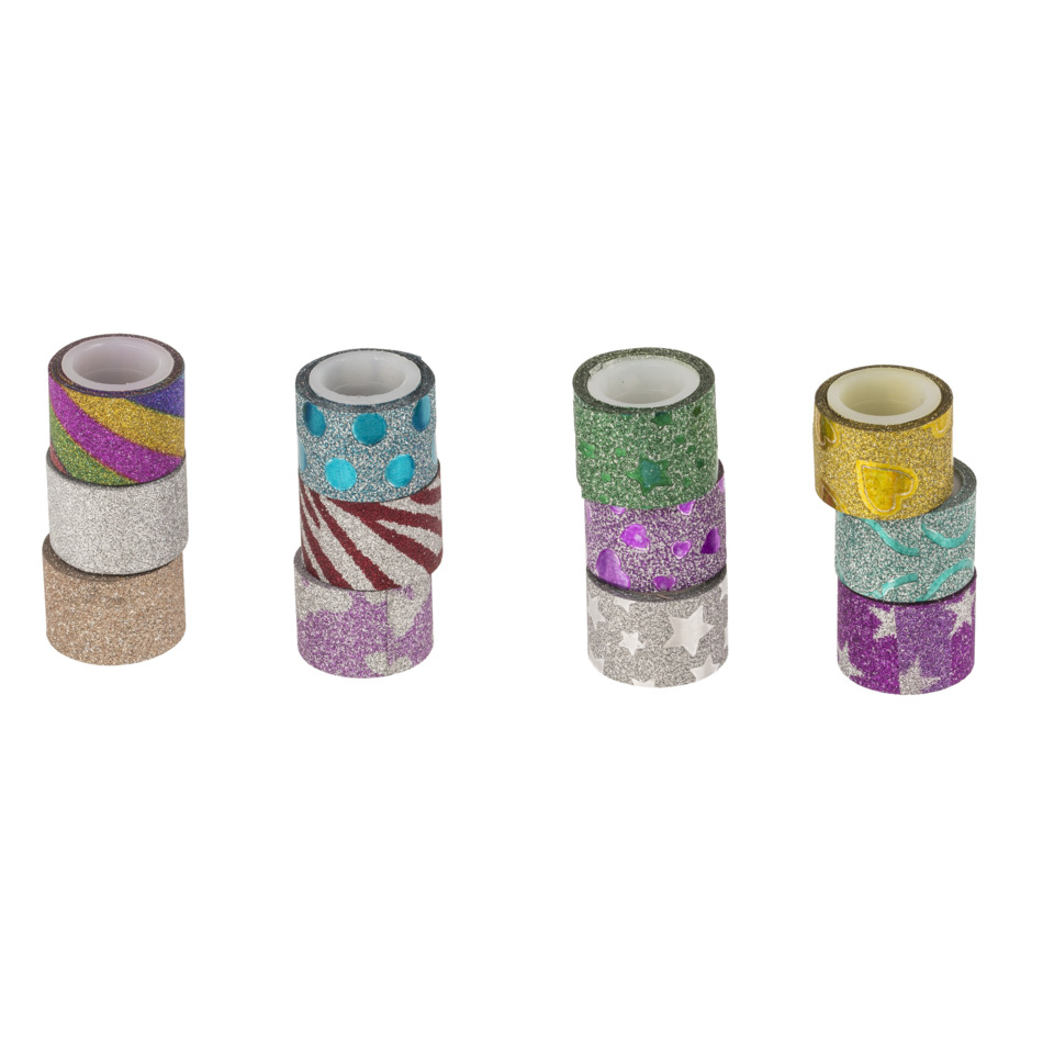 washi tape, glitzerband, Dekorband, bunte Muster, Bastelband