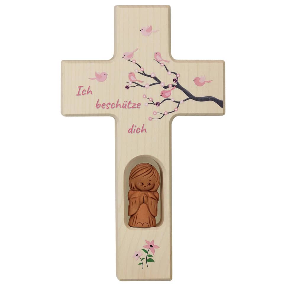 Holzkreuz, Figur, Engel, Deko, Kirchenholz