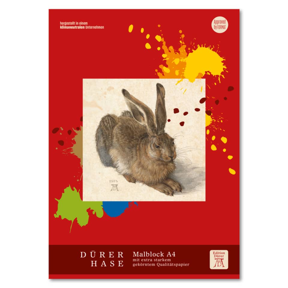 Hase, Tierzeichnung, Naturpapier, A4-Blatt, Künstlerpapier