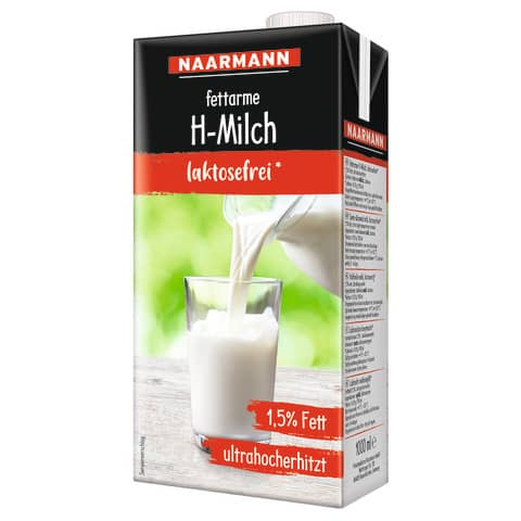 H-Milch 1,5 % Fett laktosefrei   12 x 1 l NAARMANN 2960