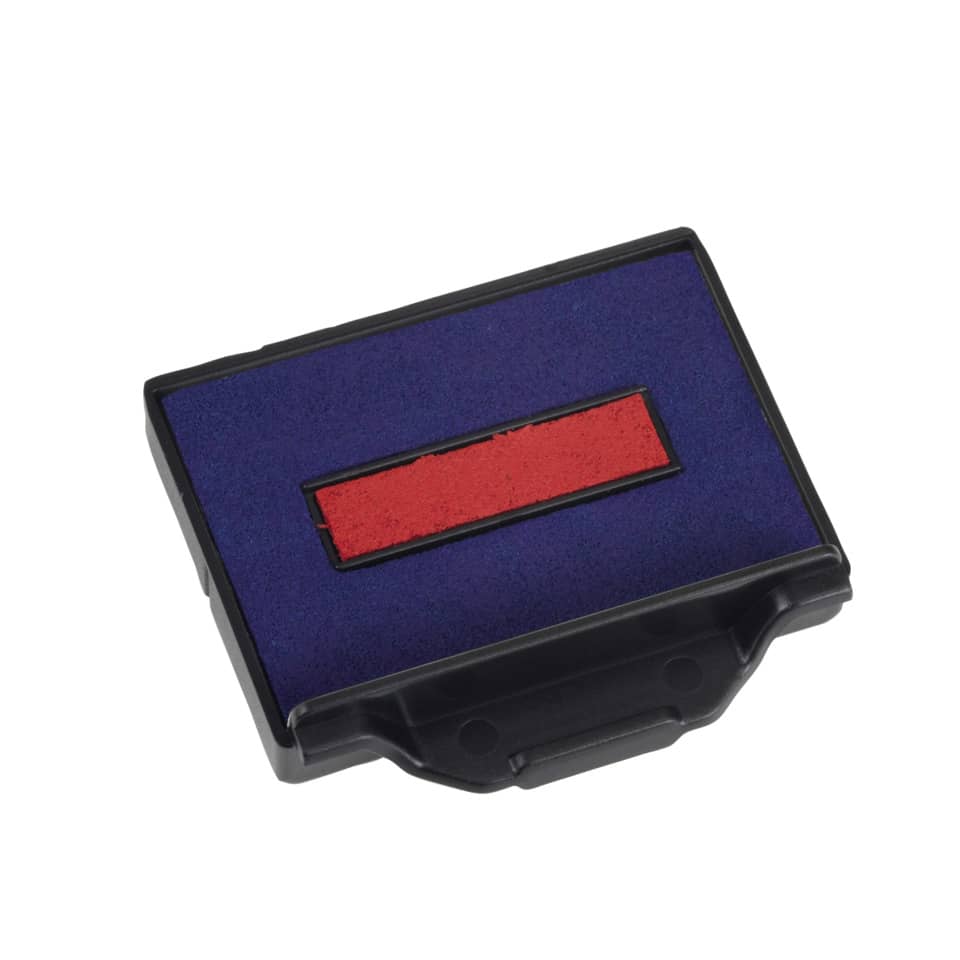 Klebstempel, Stempelplatte, roter Streifen, niedrige Profilhöhe