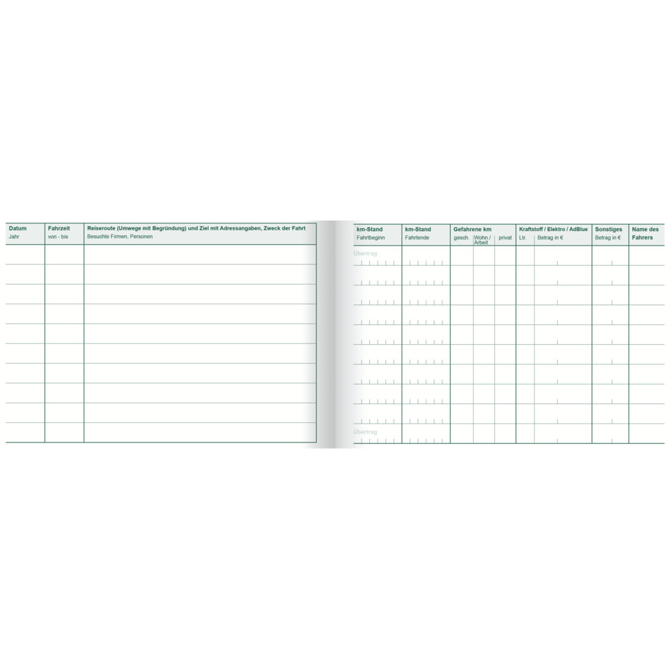 Ordnung, Formular, Fahrtenbuch, liniertes_papier, tabellarisch