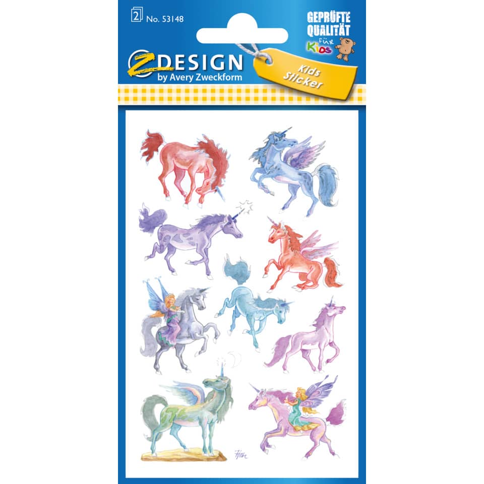 stickers, unicorns, Aquarell, Kinder, Dekoration