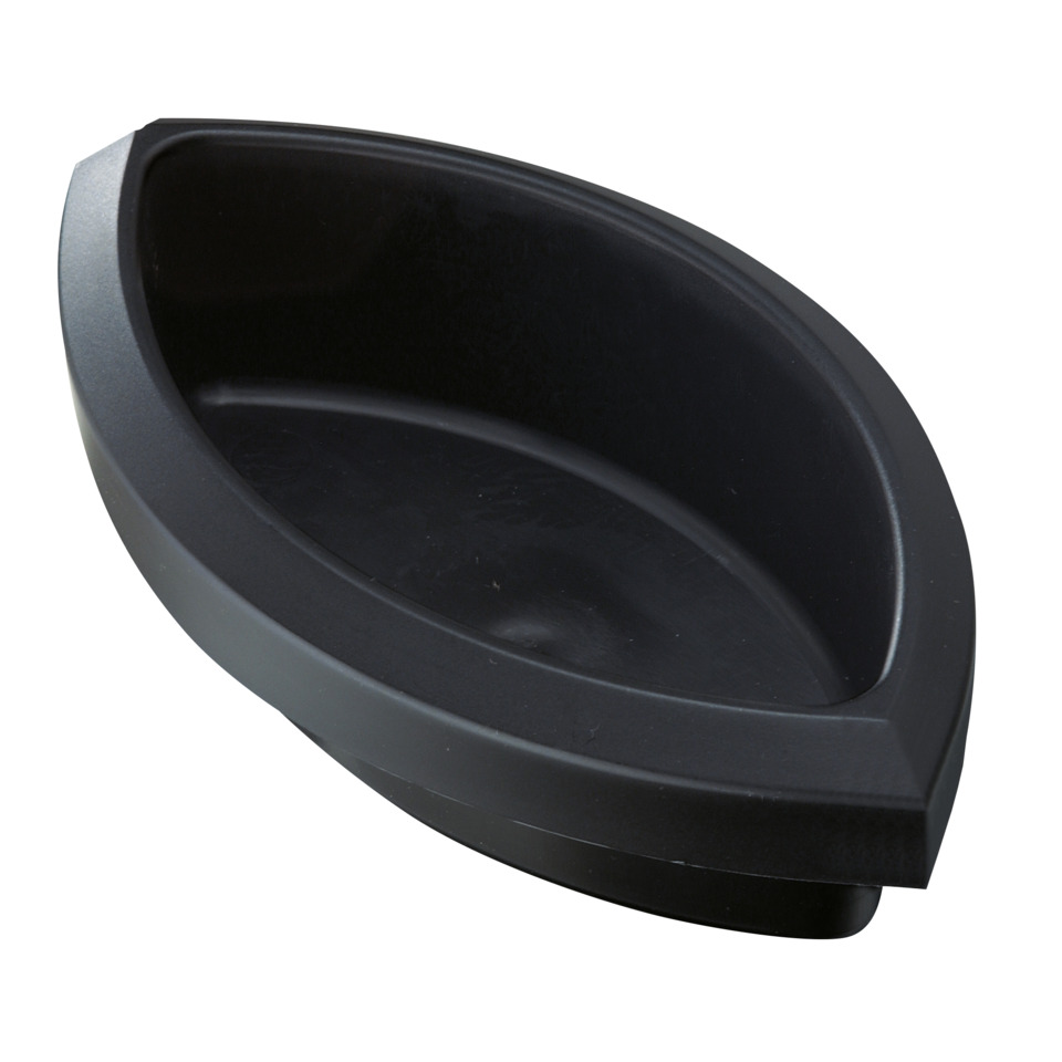 ovale Schale, Ablageblech, Küchenzubehör, schwarzes Kunststoff, ovale Form