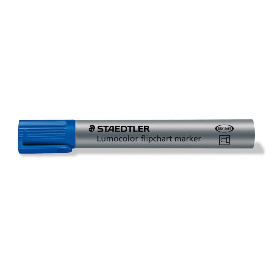 Marker, Lumocolor, Flipchart-Marker, Blauer Deckel, Dry Safe