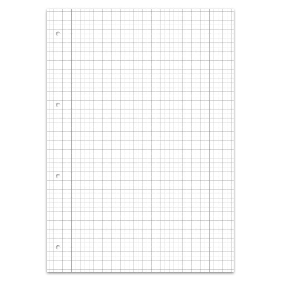 Notizblock, Punktrasterpapier, Lochungen, Dreifach-Lochung, A4-Papier