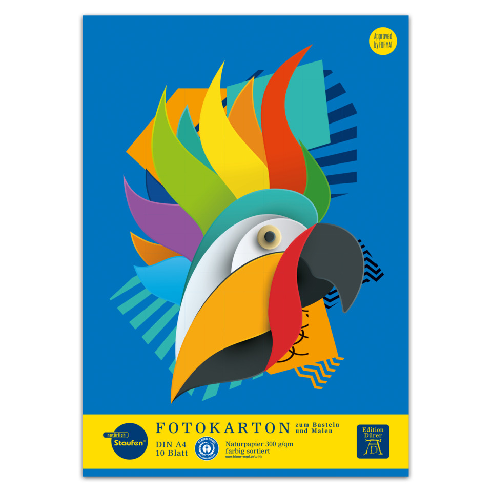 papagei, buntefedern, kunstprint, poster, A4-papier