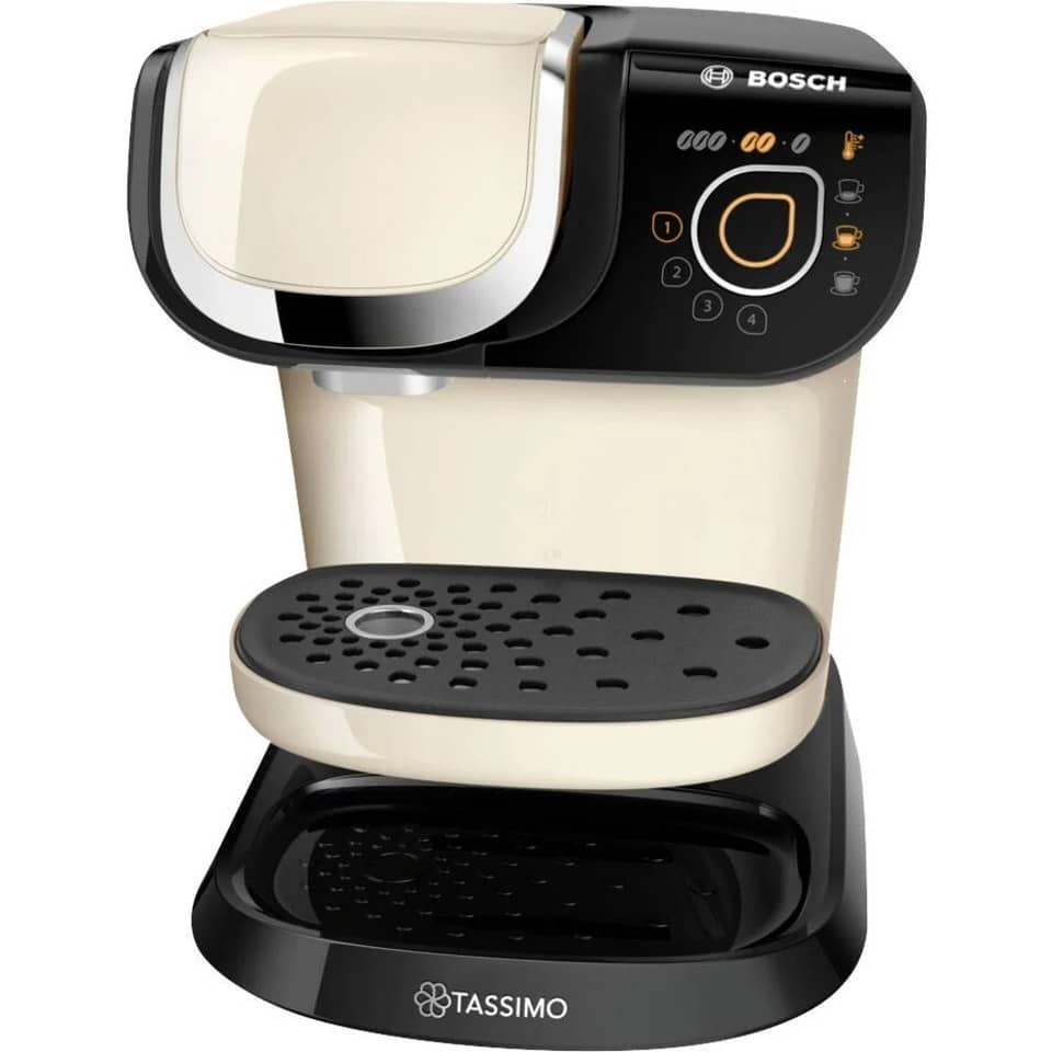 Kaffeemaschine, Kapselmaschine, Beige, Schwarz, Tassimo