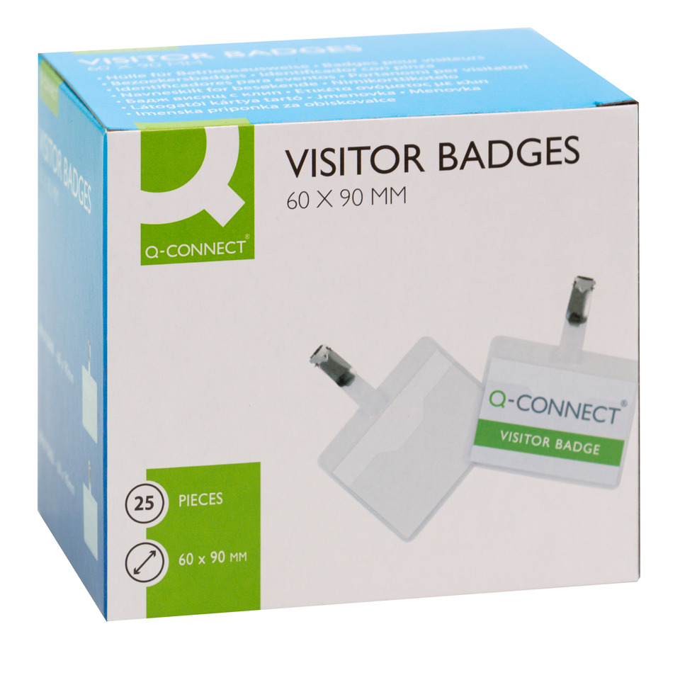 visitor badge, badge box, 60x90 mm, plastic badge, 60 x 90 mm