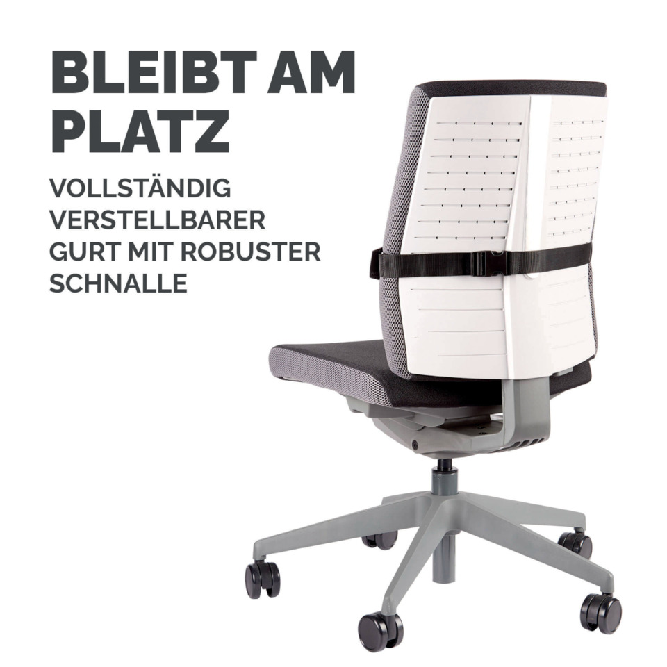 Bürostuhl, Rückenlehne, Verstellbar, Gurt, Rollen