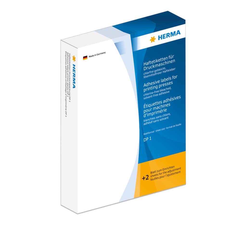 Klebebandetikett, Druckeretiketten, Aufkleberetiketten, Herma Produkt, Etikettenbox