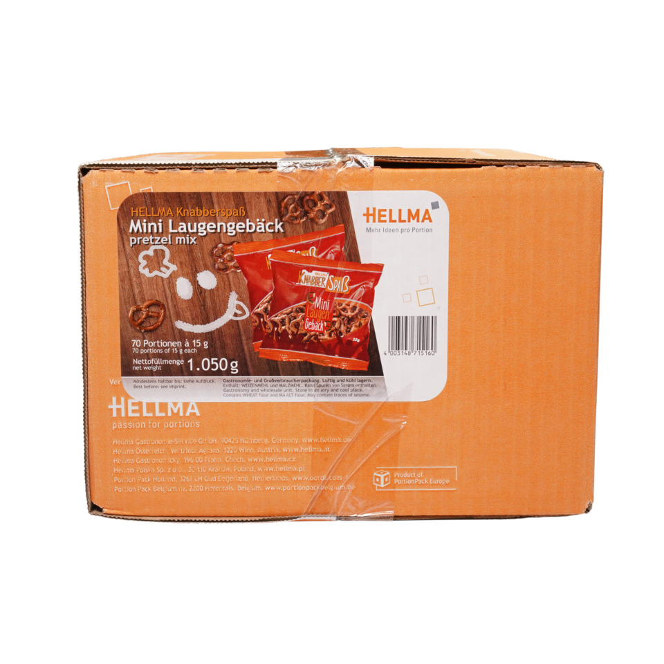 Pretzel mix, Mini snacks, Knabbermix, Snack Portions, Box packaging