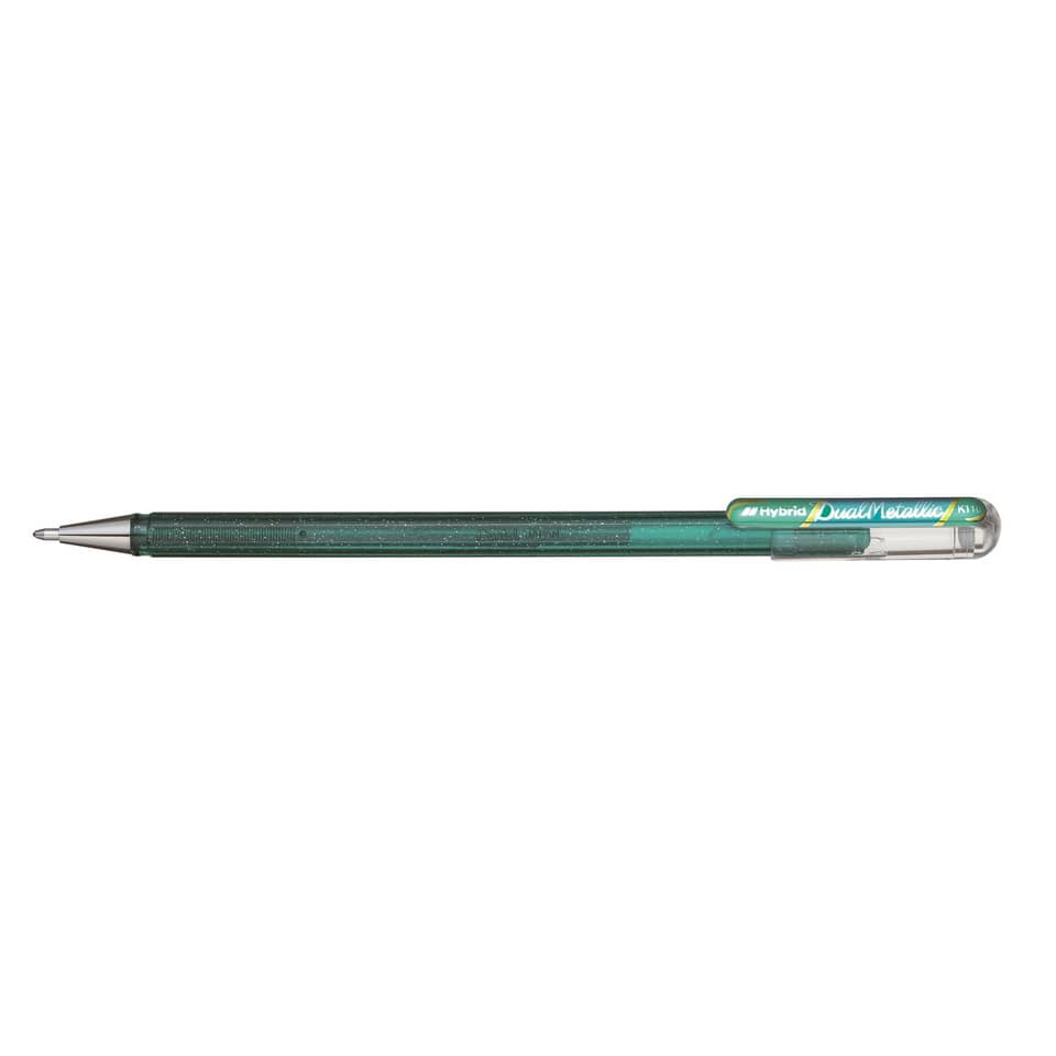 mechanische Bleistift, grün, metallisch, schmal, Klemme?
