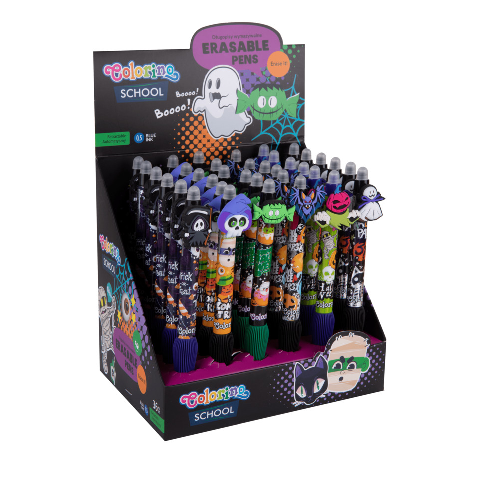 Stifte, Kugelschreiber, Erasierbar, Halloween-Motive, Schulbedarf