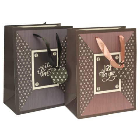 Geschenktragetasche Herren, 23x18x10cm, sortiert  51371
